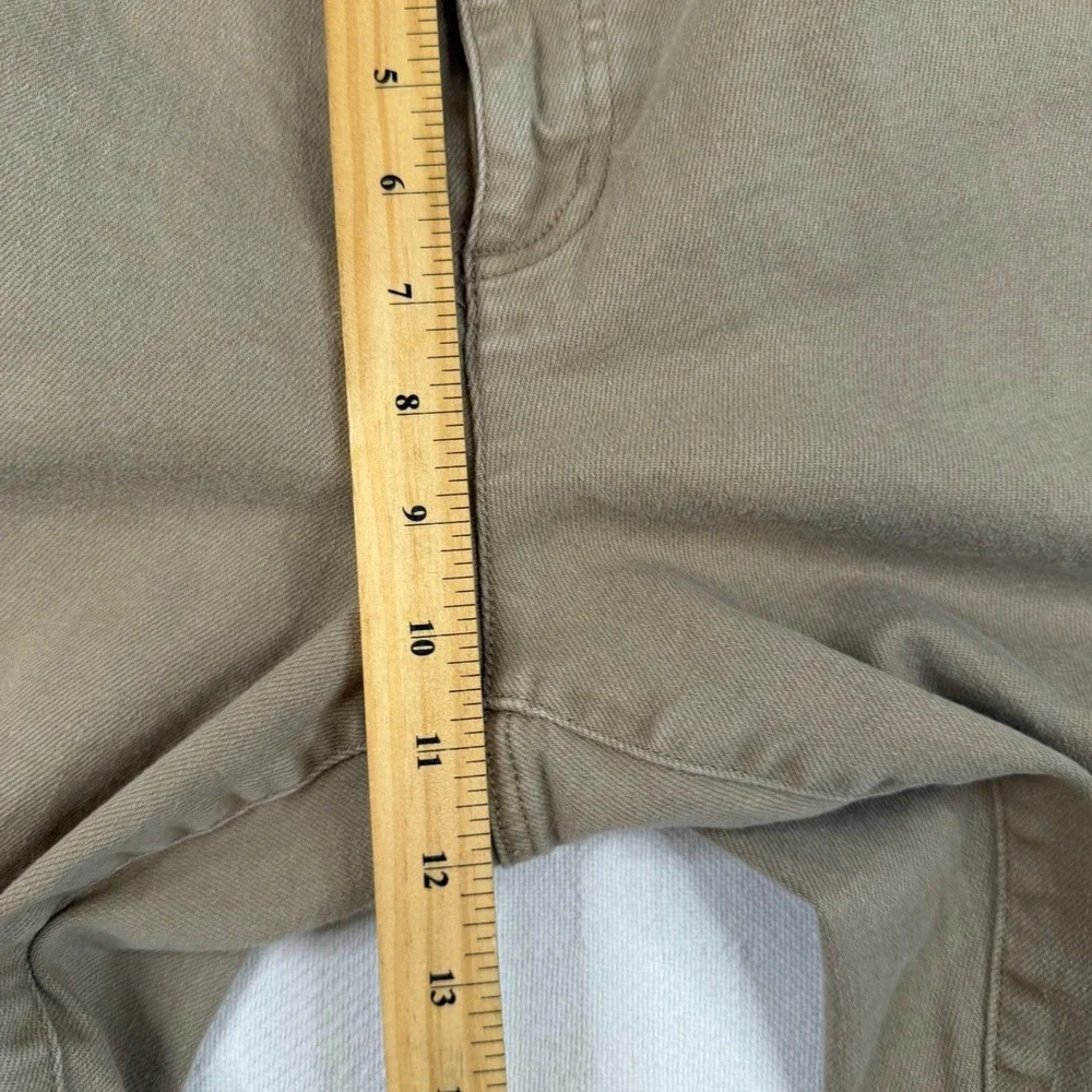 C. Est. 1946 Denim Tan Frayed Hem Wide Leg Flare Jeans Hi-Rise Plus Size 18W
